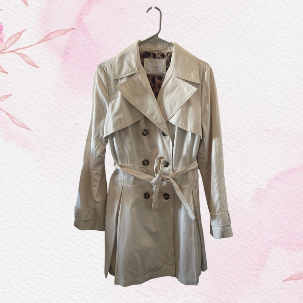 Laundry By Shelli Segal Cream Trench Coat